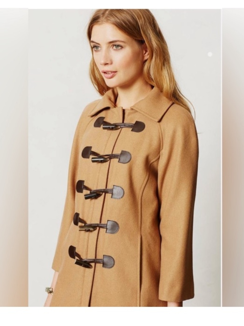 Anthropologie / Elevenses Melton Toggle Pea Coat